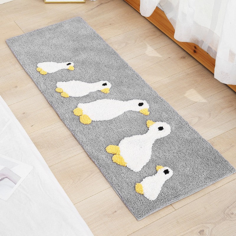 Feblilac Cute Little Duck Tufted Bath Mat