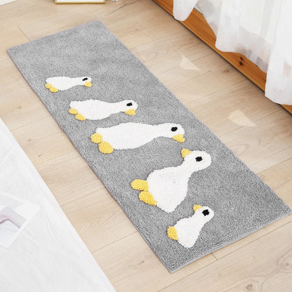 Feblilac Cute Little Duck Tufted Bath Mat