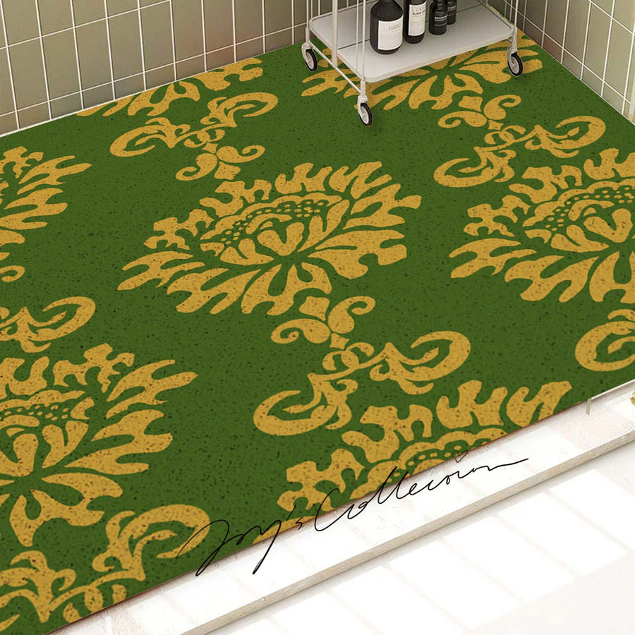 Feblilac Baroque Style One Big Flower PVC Coil Bathtub Mat and Shower Mat - view 4