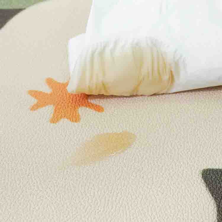 Feblilac Blooming Flower PVC Leather Kitchen Mat