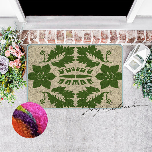 Feblilac Flowers and Plants Baroque Nylon Door Mat