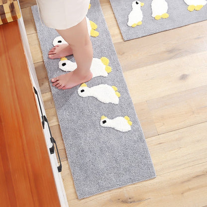 Feblilac Cute Little Duck Tufted Bath Mat