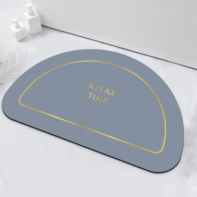 Feblilac Semicircle Relax Time Diatomaceous Earth Bathmat