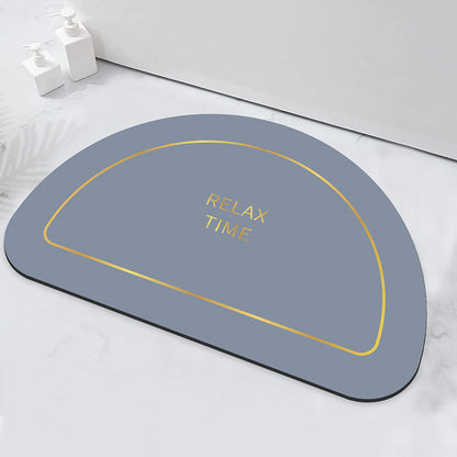 Feblilac Semicircle Relax Time Diatomaceous Earth Bathmat