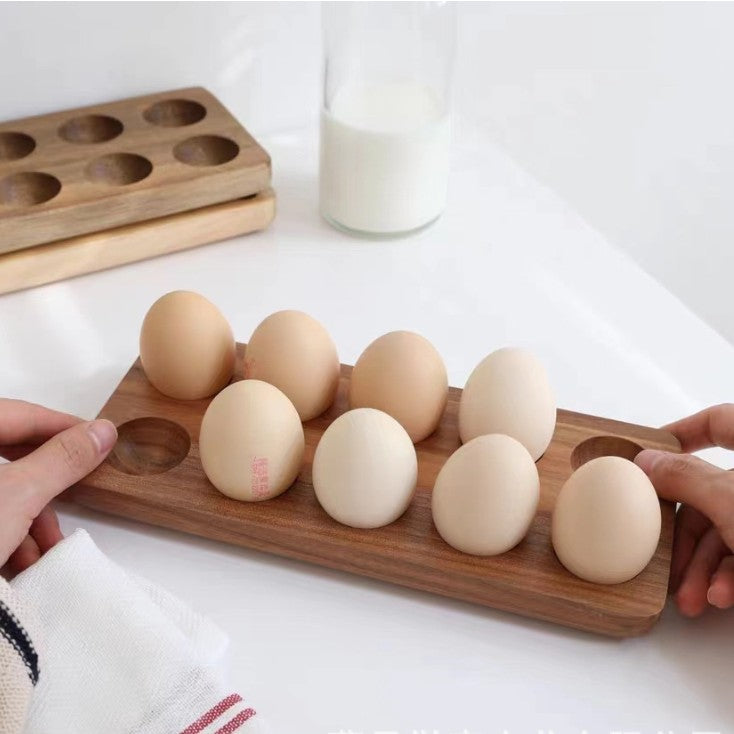 Feblilac Wooden Egg Storage Box Kitchen Storage - view 2