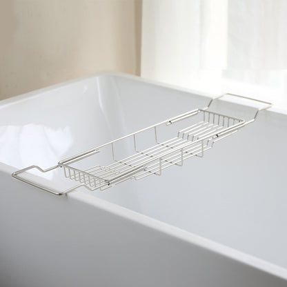 Feblilac Bathroom Telescopic Shelf Tray Bathtub Storage Tray