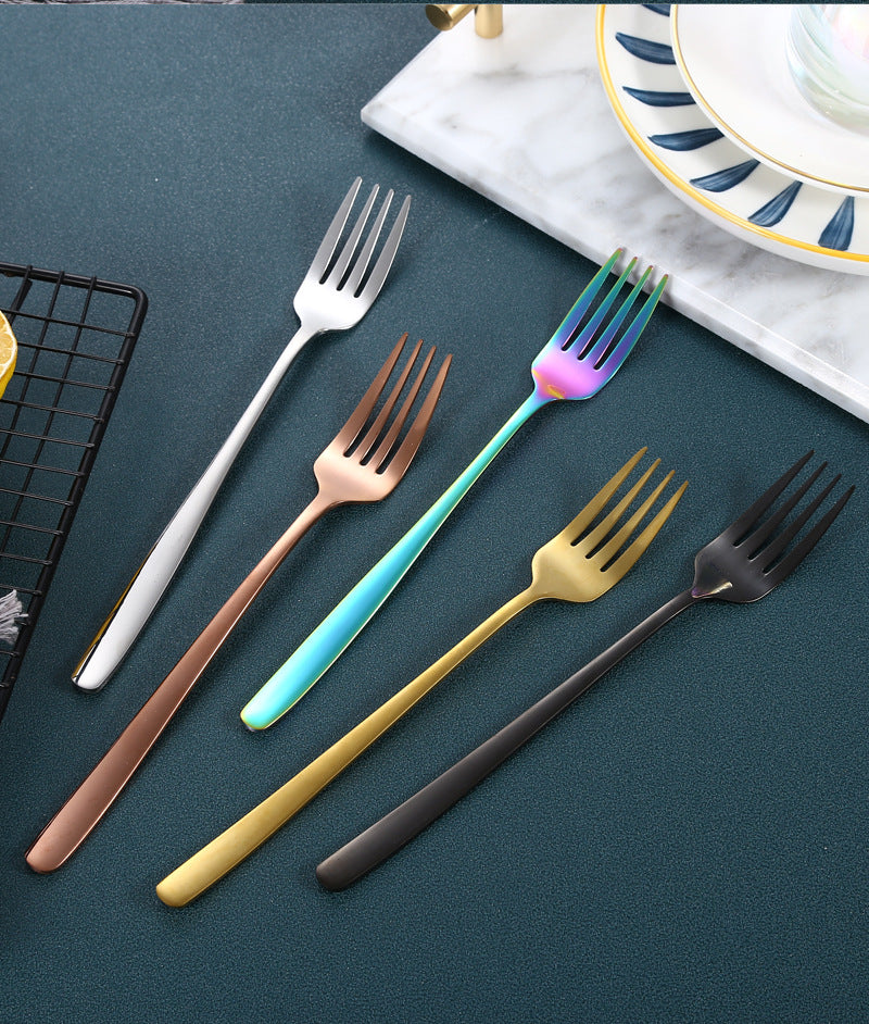 Feblilac Stainless Steel Fork and Spoon Dinnerware - view 3