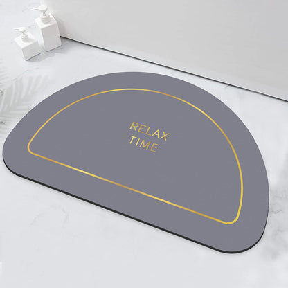 Feblilac Semicircle Relax Time Diatomaceous Earth Bathmat