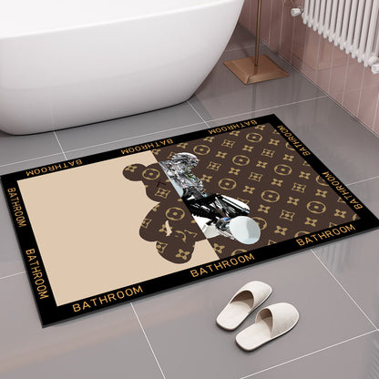 Feblilac Brand Pattern Diatomaceous Earth Bathmat