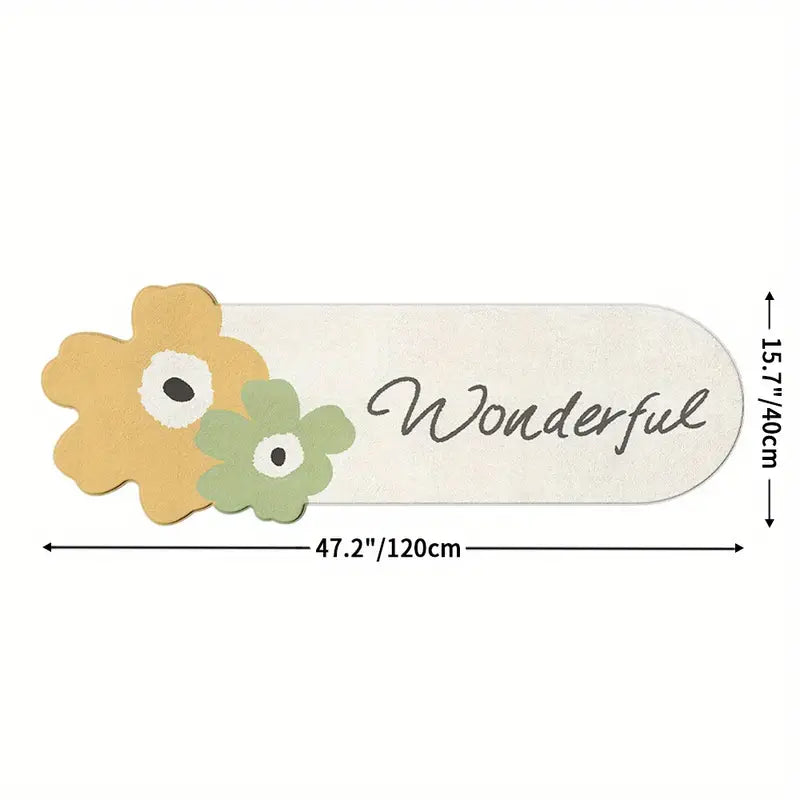 Feblilac Flower Among The Best Bedroom Rug Long Runner - view 2