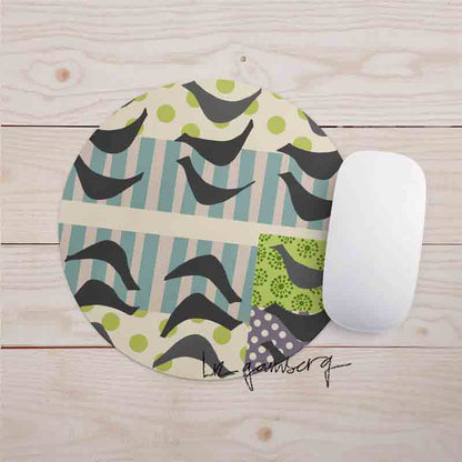 Feblilac Bird Reflections Mouse Pad by Liz Gamberg Studio from US