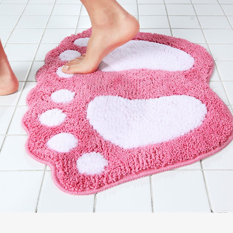 Feblilac Cute Feet Tufted Bath Mat