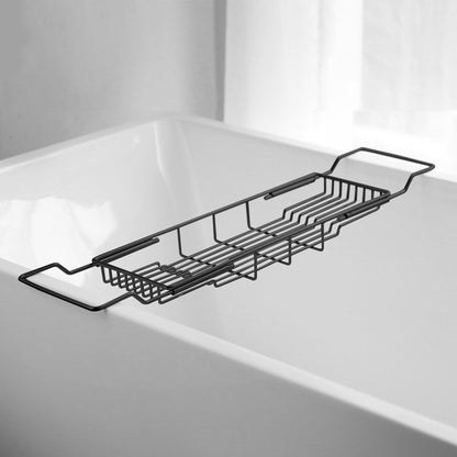 Feblilac Bathroom Telescopic Shelf Tray Bathtub Storage Tray