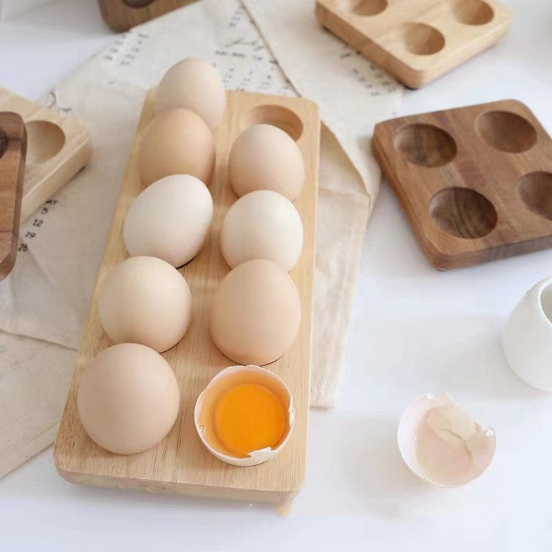 Feblilac Wooden Egg Storage Box Kitchen Storage - view 4
