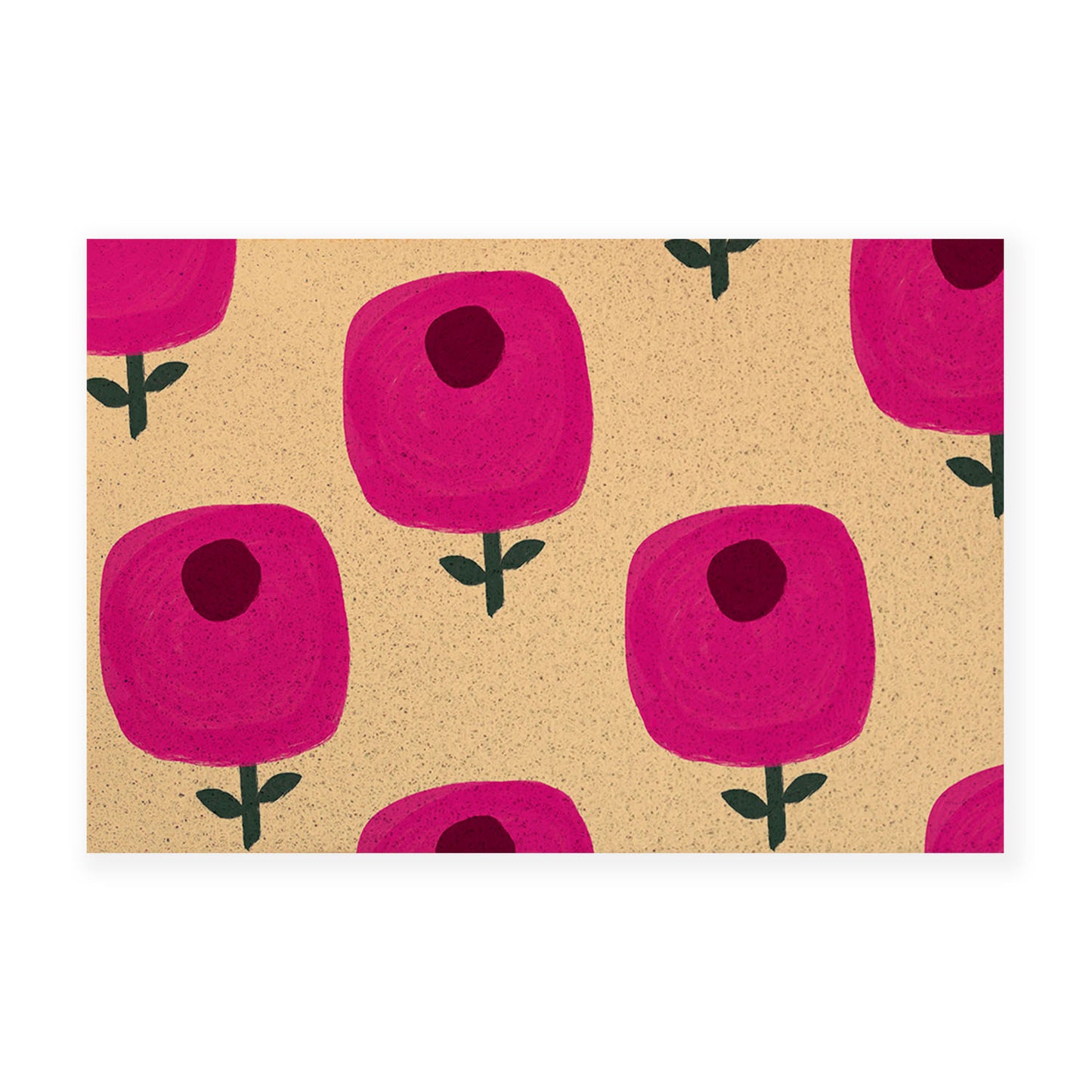 Feblilac Wildflowers Blooming PVC Coil Door Mat