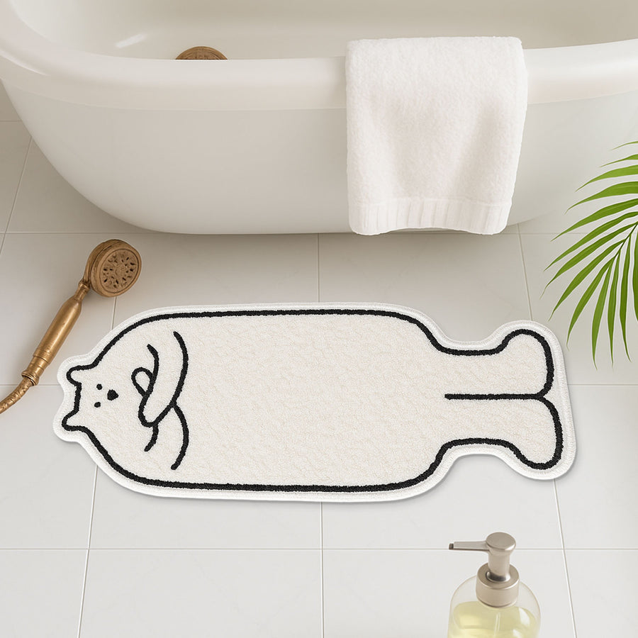 Funny Bear Shaped Bath Mat – Cute Tufted Rug for Bathroom or Entryway - view 2