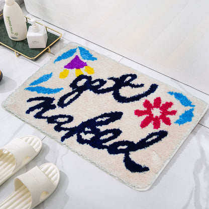 Feblilac Get Naked Flower Tufted Bath Mat