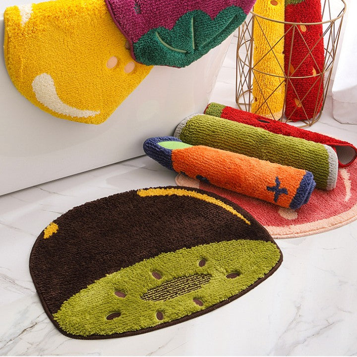 Feblilac Cute Fruit Pear Tufted Bath Mat - view 2