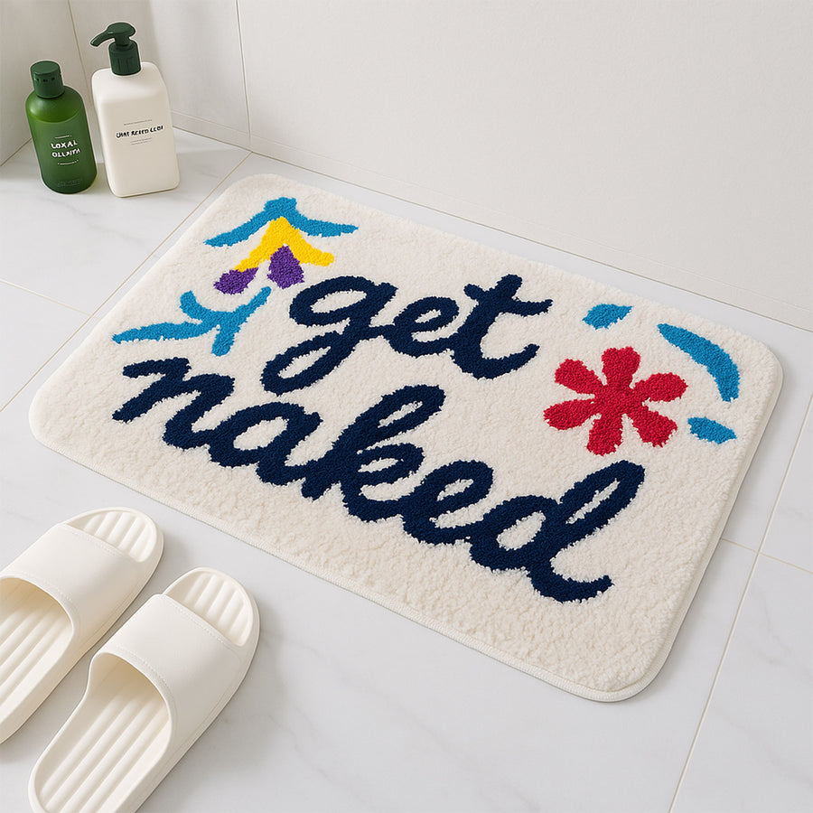 Feblilac Get Naked Flower Tufted Bath Mat