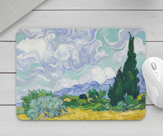 Feblilac Van Gogh's Fields Mouse Pad