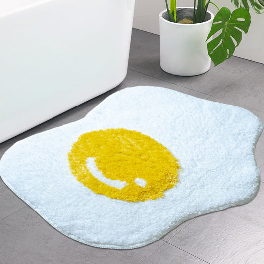 Feblilac Irregular Poached Egg Tufted Bath Mat