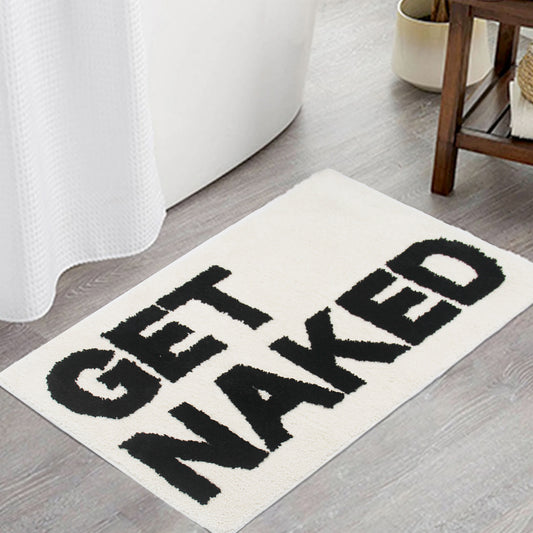 Feblilac Beige Get Naked Bath Mat, Cute Bathroom Rug - Feblilac® Mat