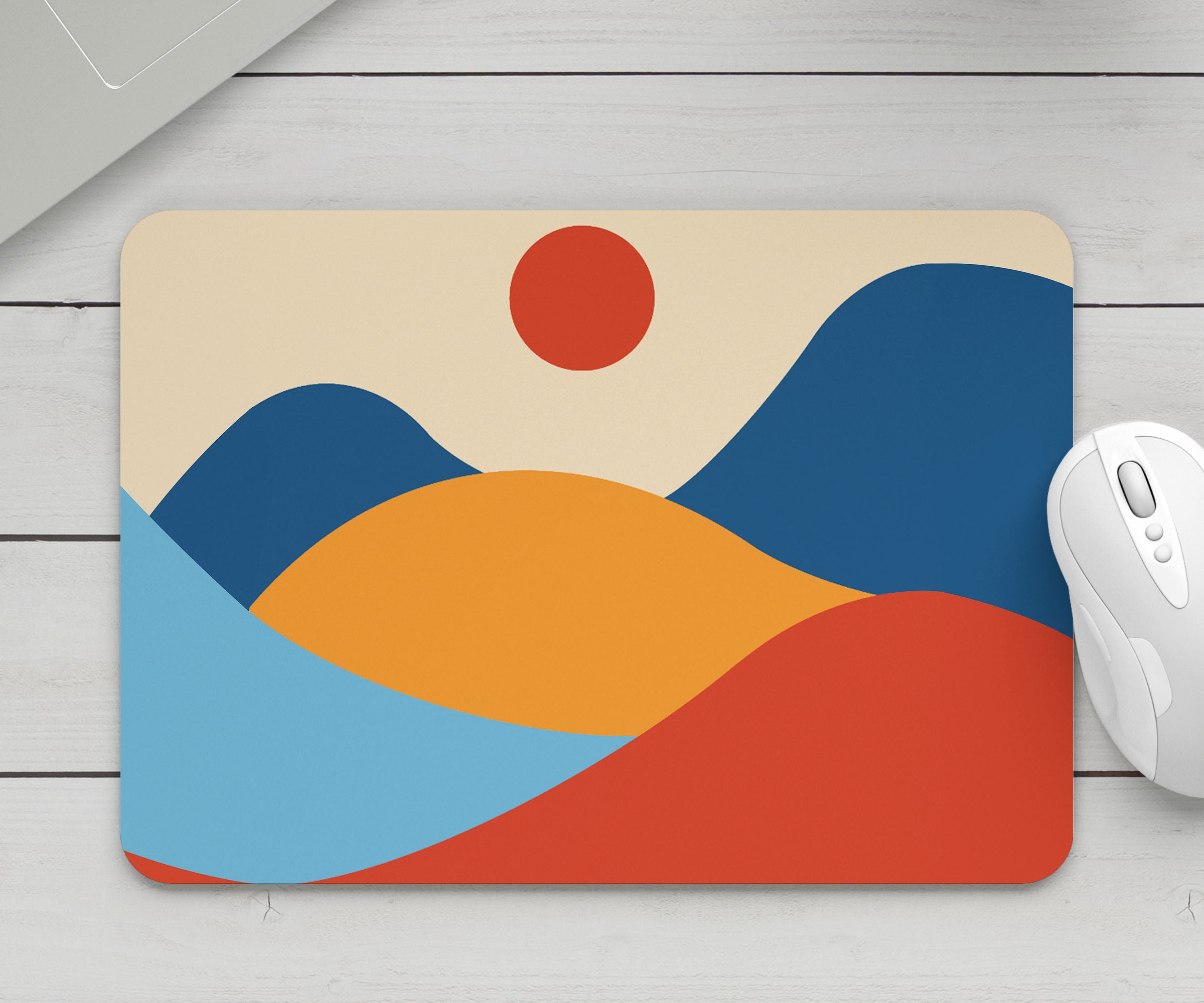 Feblilac Red Blue Sunset Mountains Mouse Pad