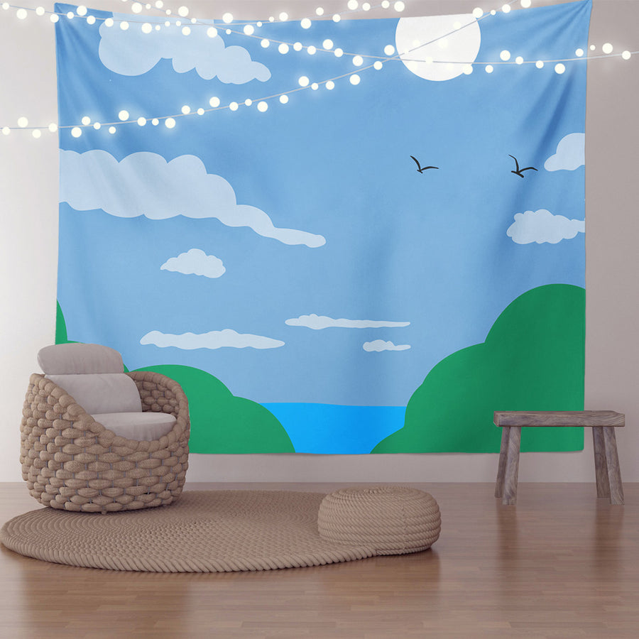 Feblilac Path to the Beach Tapestry