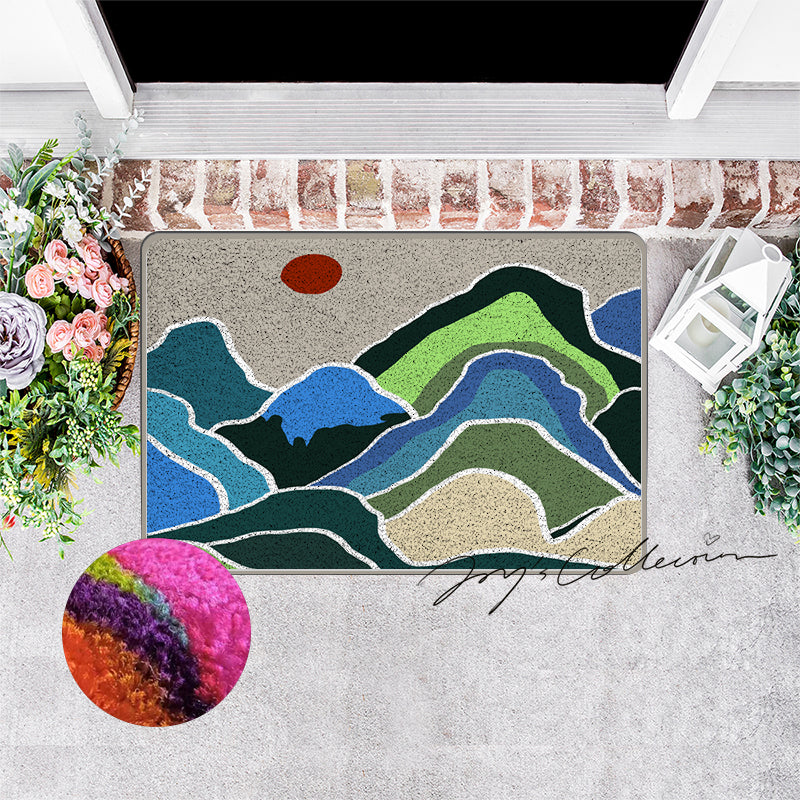 Feblilac Green Mountains and Rivers Nylon Door Mat - view 2