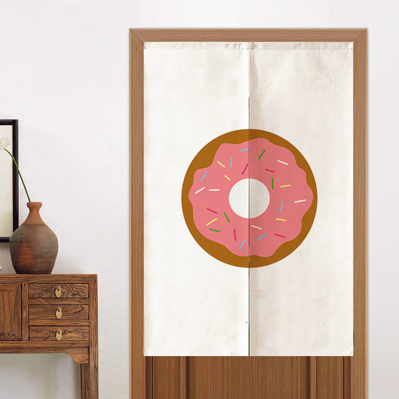 Feblilac Pink Donut Door Curtain