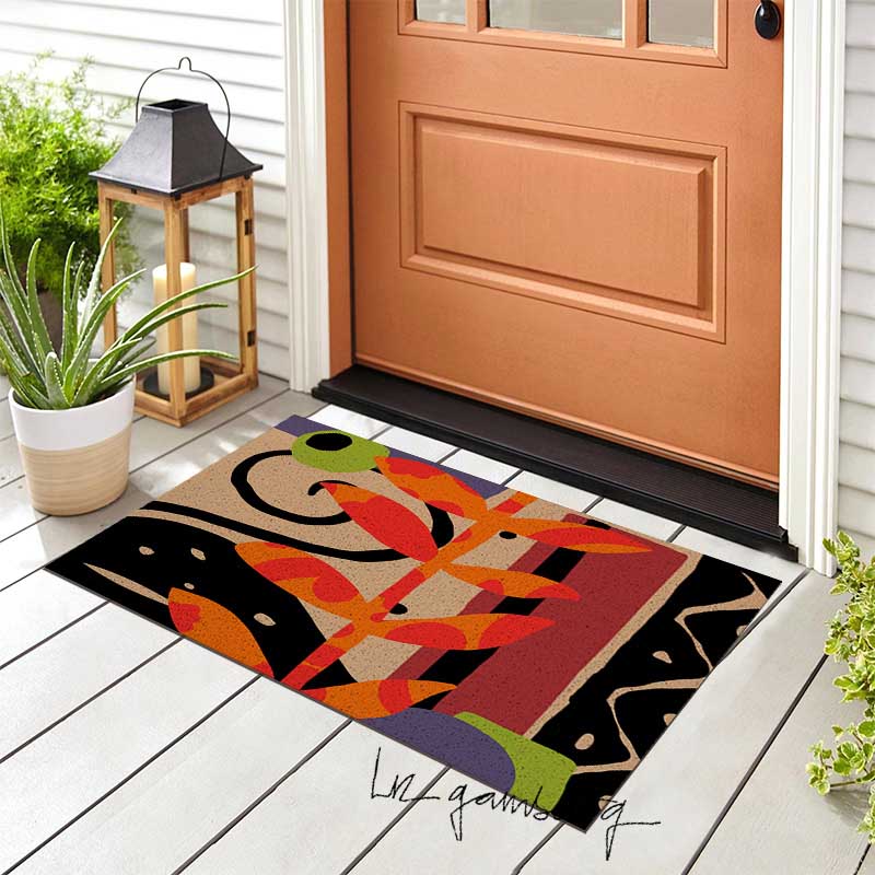 Feblilac Layered Vines PVC Coil Door Mat by Liz Gamberg Studio from US