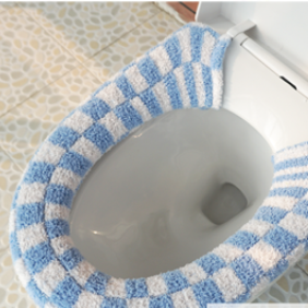 Feblilac Checkerboard Toilet Seat Cover