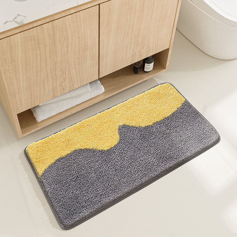 Feblilac Yellow Mountain Bath Mat Rug
