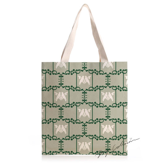 Feblilac Baroque Pigeon Canvas Tote Bag