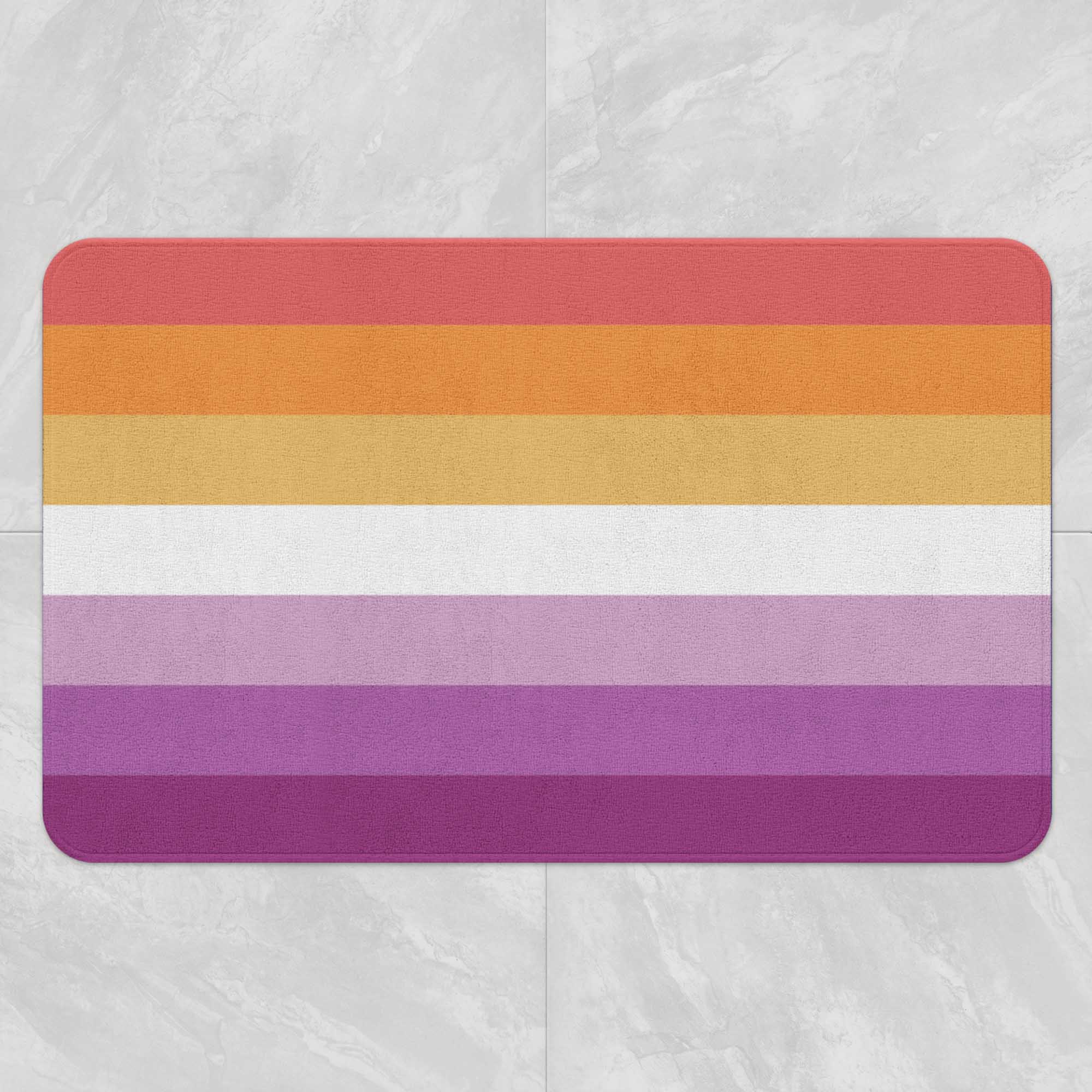Feblilac Purple and Red LGBT Flag Bath Mat