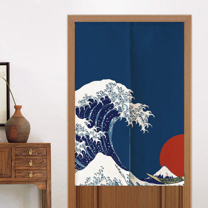 Feblilac Waves and the Sun Ukiyoe Kanagawa Door Curtain @Frank’s design