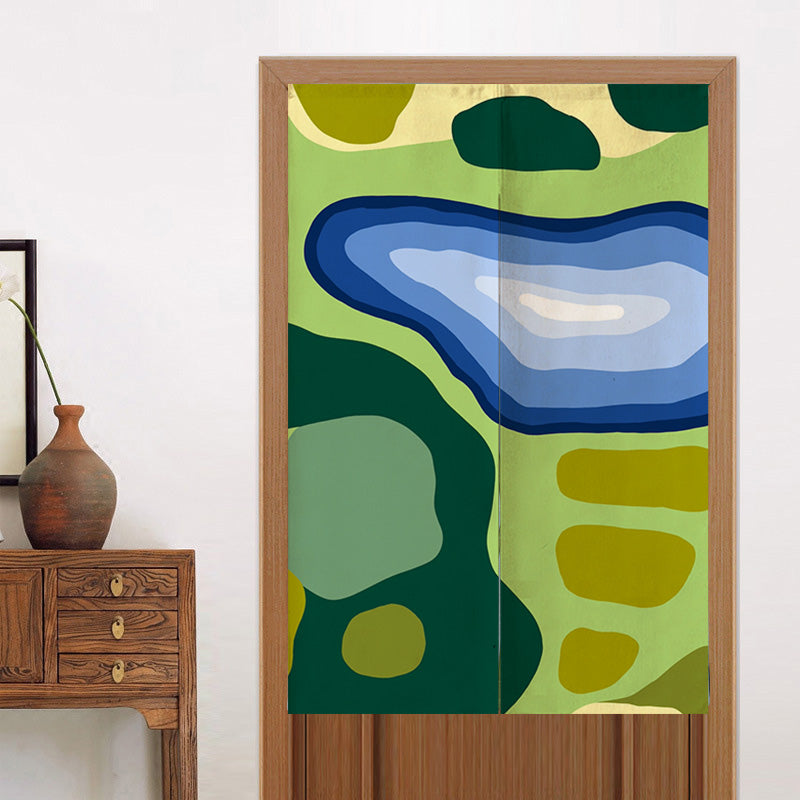Feblilac Moss and Lake Door Curtain