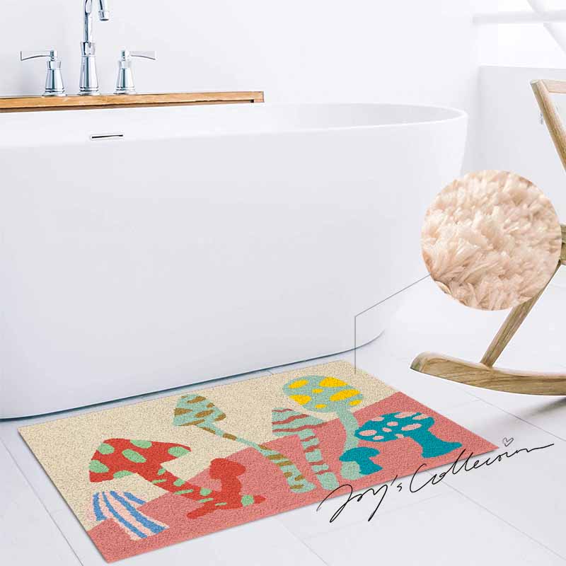 Feblilac Morandi Mushroom Tufted Bath Mat