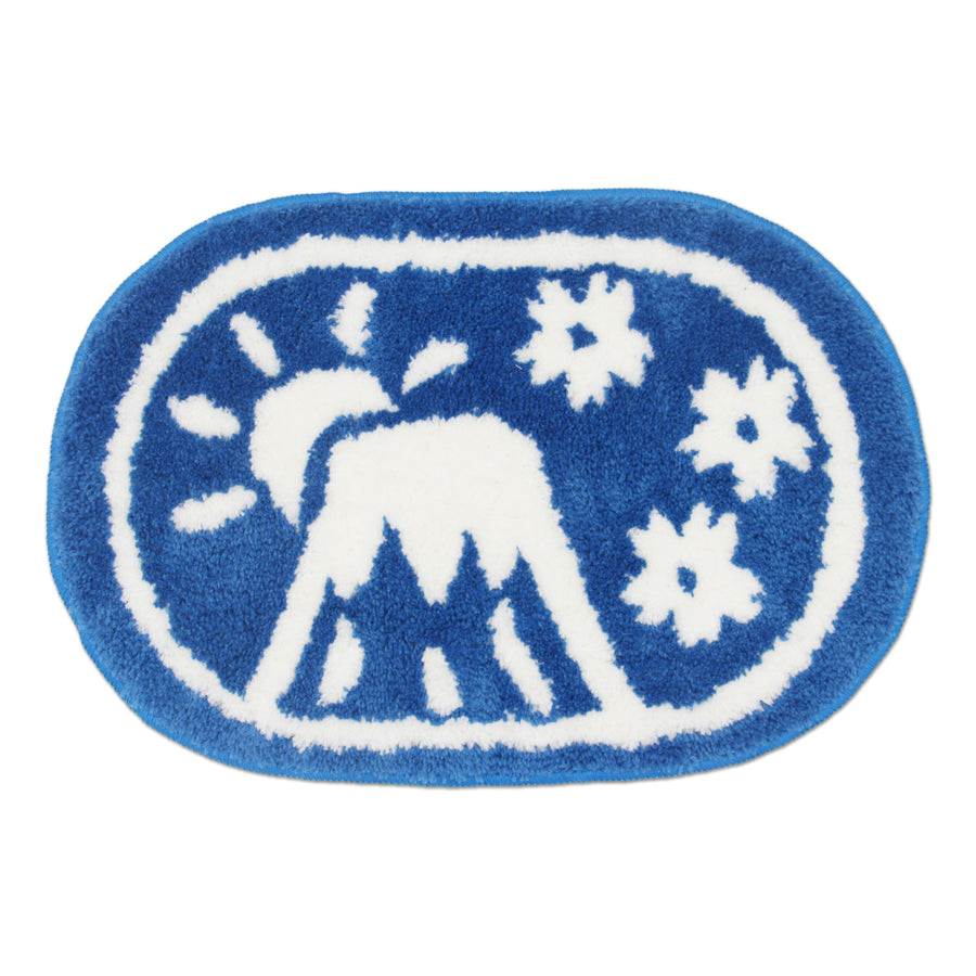 Feblilac Blue Fuji Mountain and Sakura Blossom Tufted Bath Mat - view 4
