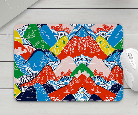 Feblilac Colorful Mountains Mouse Pad