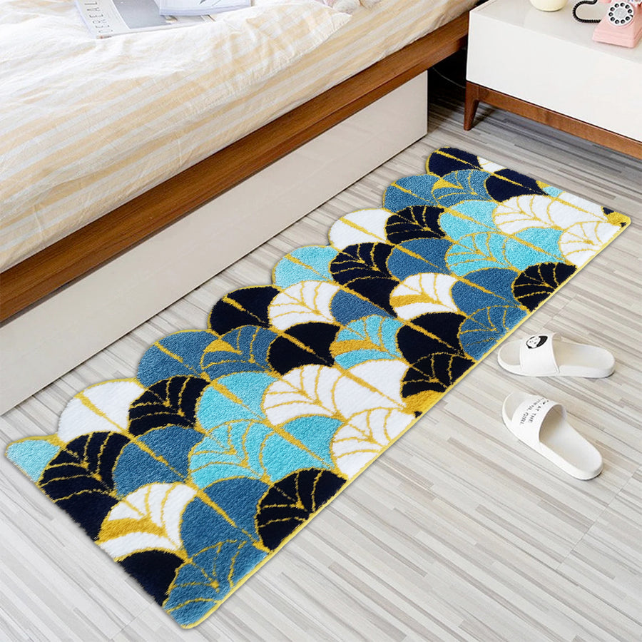 Blue Wave Bath Mat, Non-Slip Bathroom Rug, Long Runner Rug - view 2