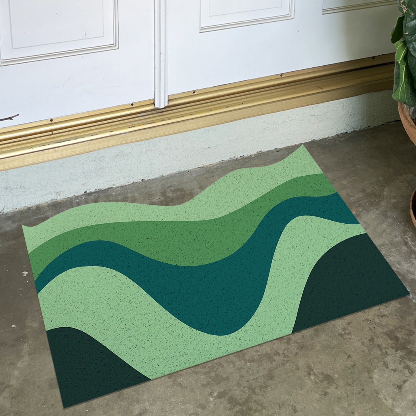 Feblilac Green Series Mountains PVC Coil Door Mat