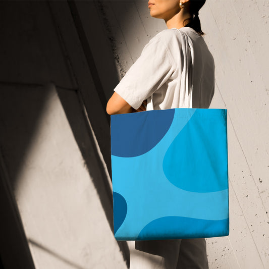 Feblilac Blue Wave Coast Canvas Tote Bag