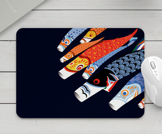 Feblilac Colorful Koi Flags Mouse Pad