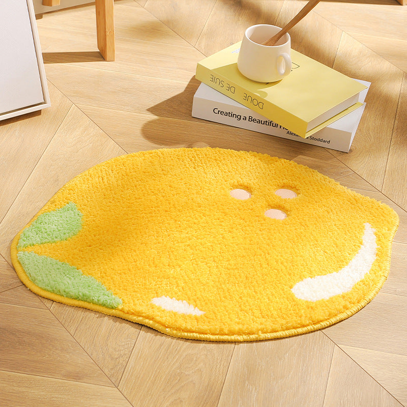 Feblilac Cute Fruit Lemon Tufted Bath Mat - view 2