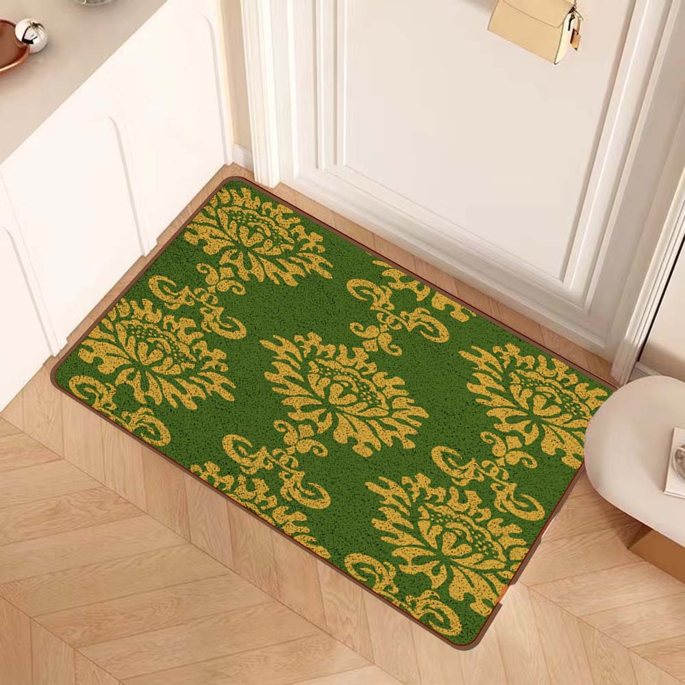 Feblilac Baroque Style One Big Flower Nylon Door Mat