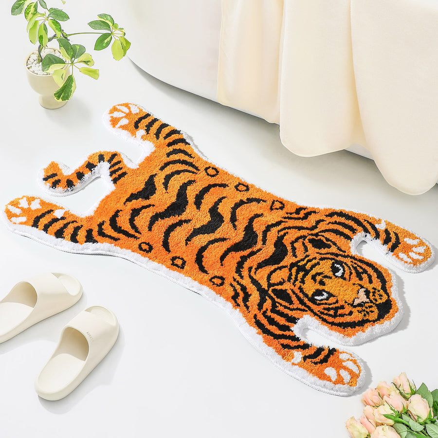 Feblilac Yellow Tiger Tufted Bath Mat - view 3