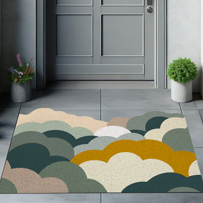 Feblilac Japanese Abstract Simple Mountain PVC Coil Door Mat