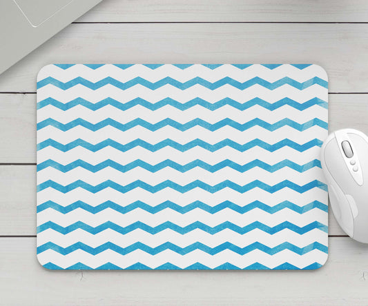 Feblilac Blue Gradient Watercolor Pattern Mouse Pad