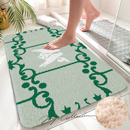 Feblilac Baroque Pigeon Tufted Bath Mat